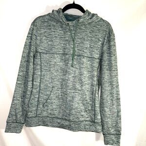 CRANE Cowl Neck Hoodie Women's Medium Green Pullover Long Sleeve Pockets Sz M